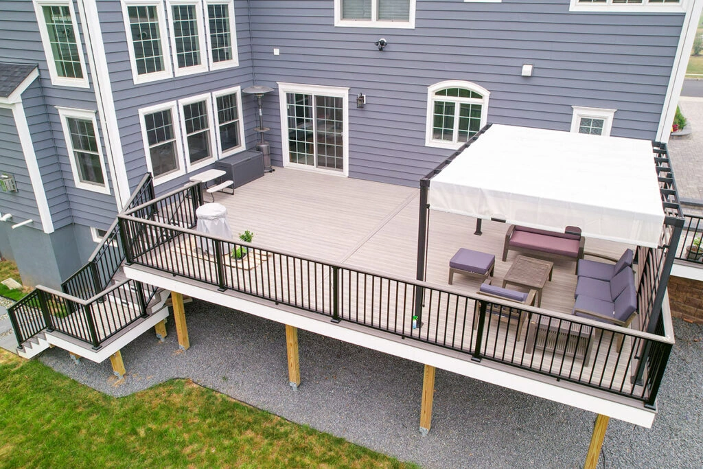 Deck surfaces and railing details